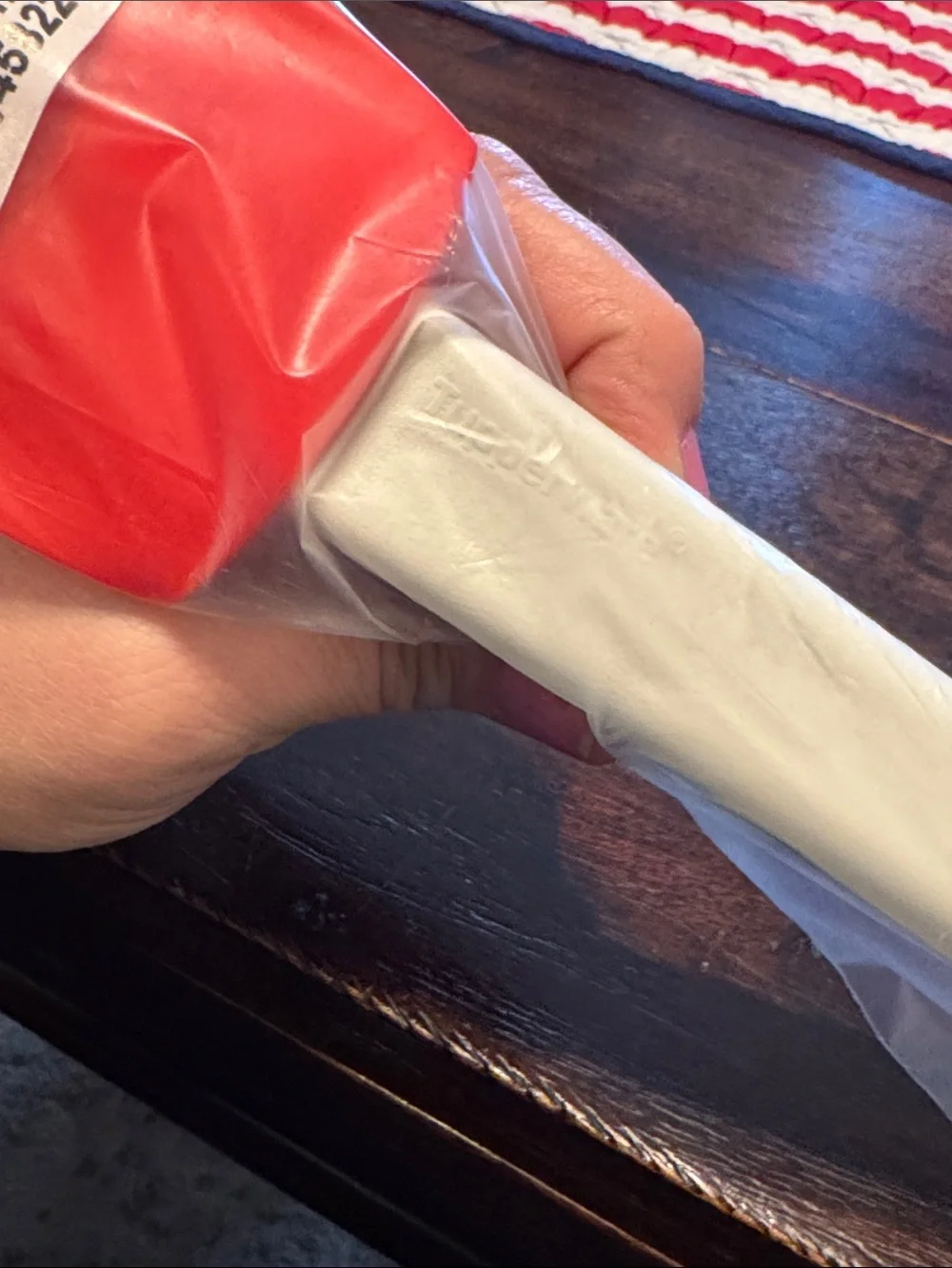 Red Silicone Spatula with White Handle Tupperware NEW